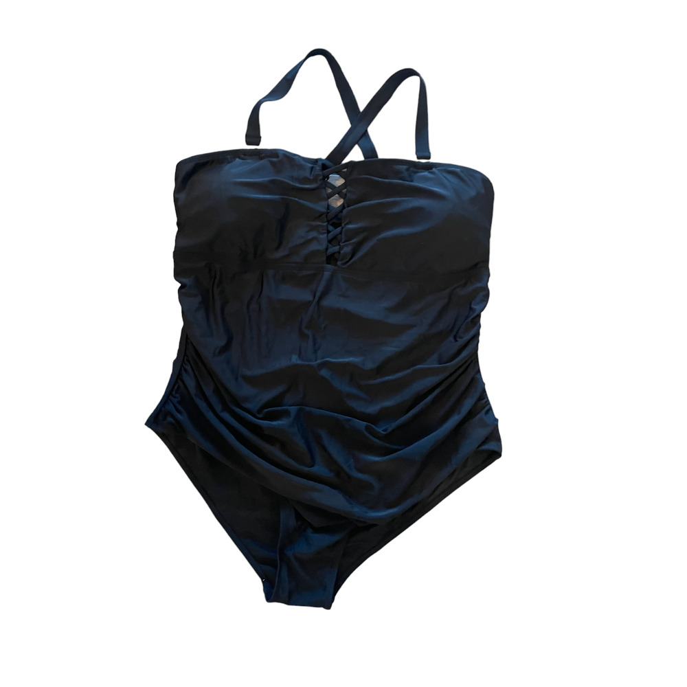 YONIQUE  Ruched Tummy control  one piece swim suit  plus size 20W  NWT